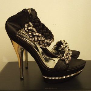 Black/Silver Stiletto Heels